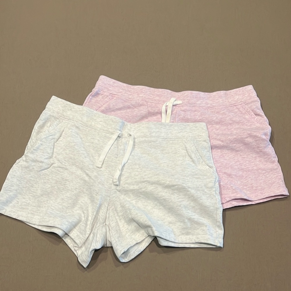 32 Degrees Light Gray and Light Pink Athletic Shorts - Drawstring Waist